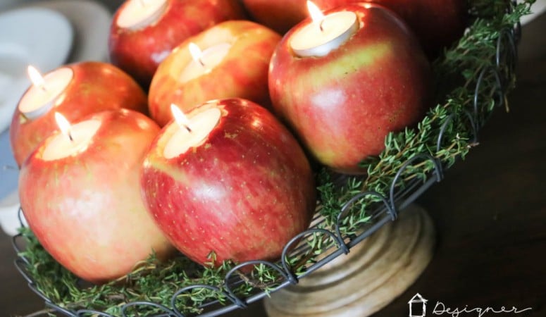 Set the mood with candles on top of seasoned fruits. Spectacular!