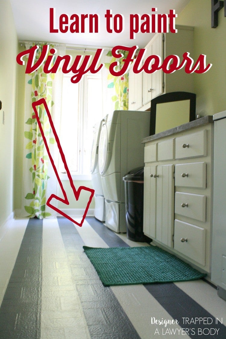 how to paint vinyl floors {yes, you can do that!