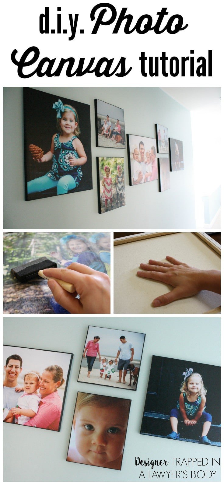 DIY Photo Canvas Tutorial {with a secret tip to create REAL canvas