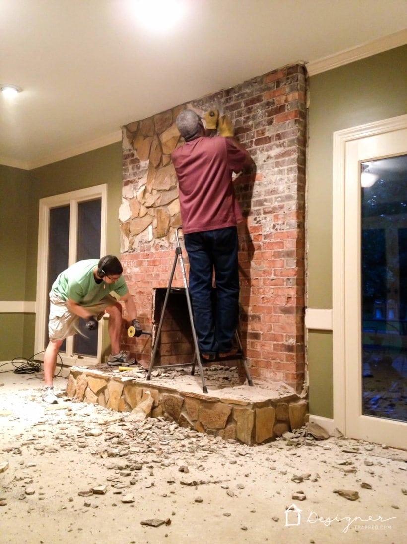 Diy Concrete Fireplace For Less Than 100 Designertrapped Com Fire Place Remodel
