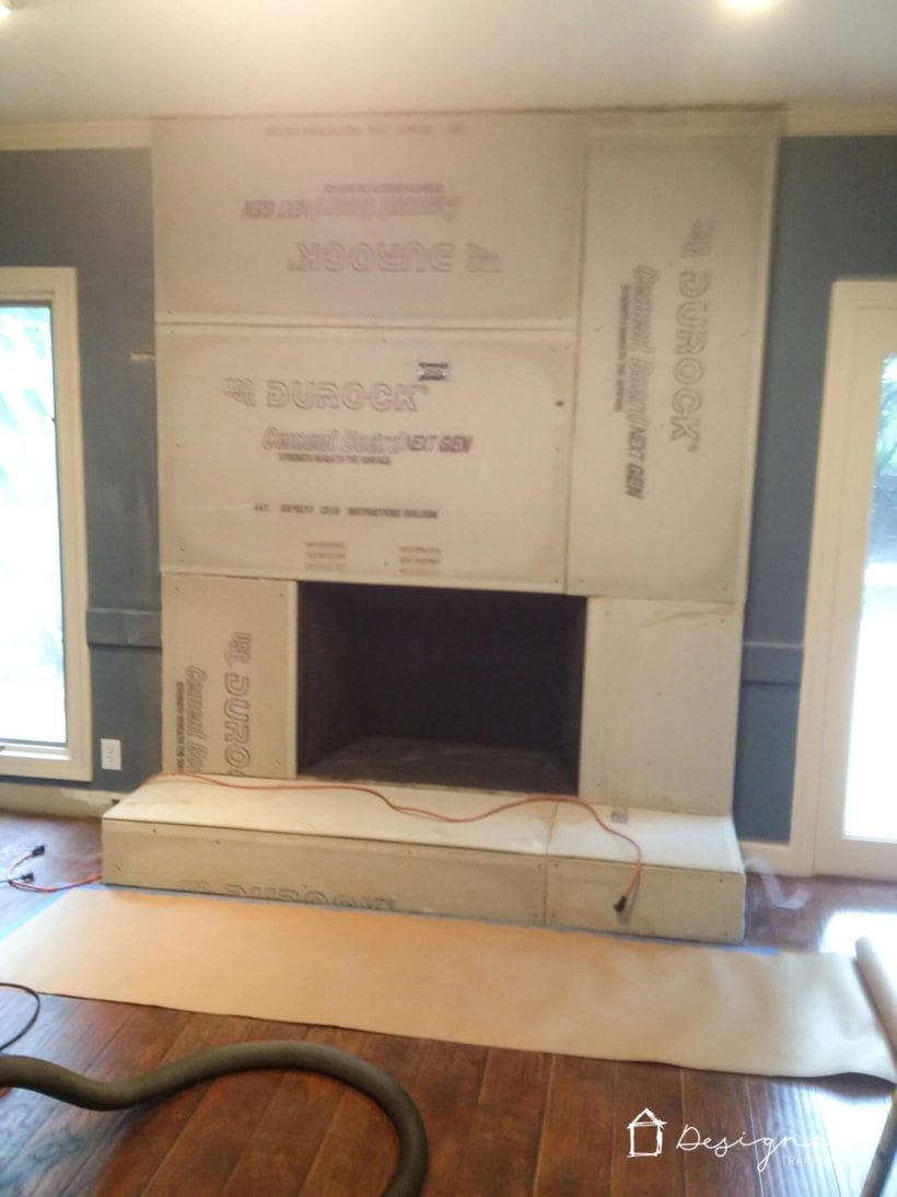 Diy Concrete Fireplace For Less Than 100 Designertrapped Com Fireplace Makeover