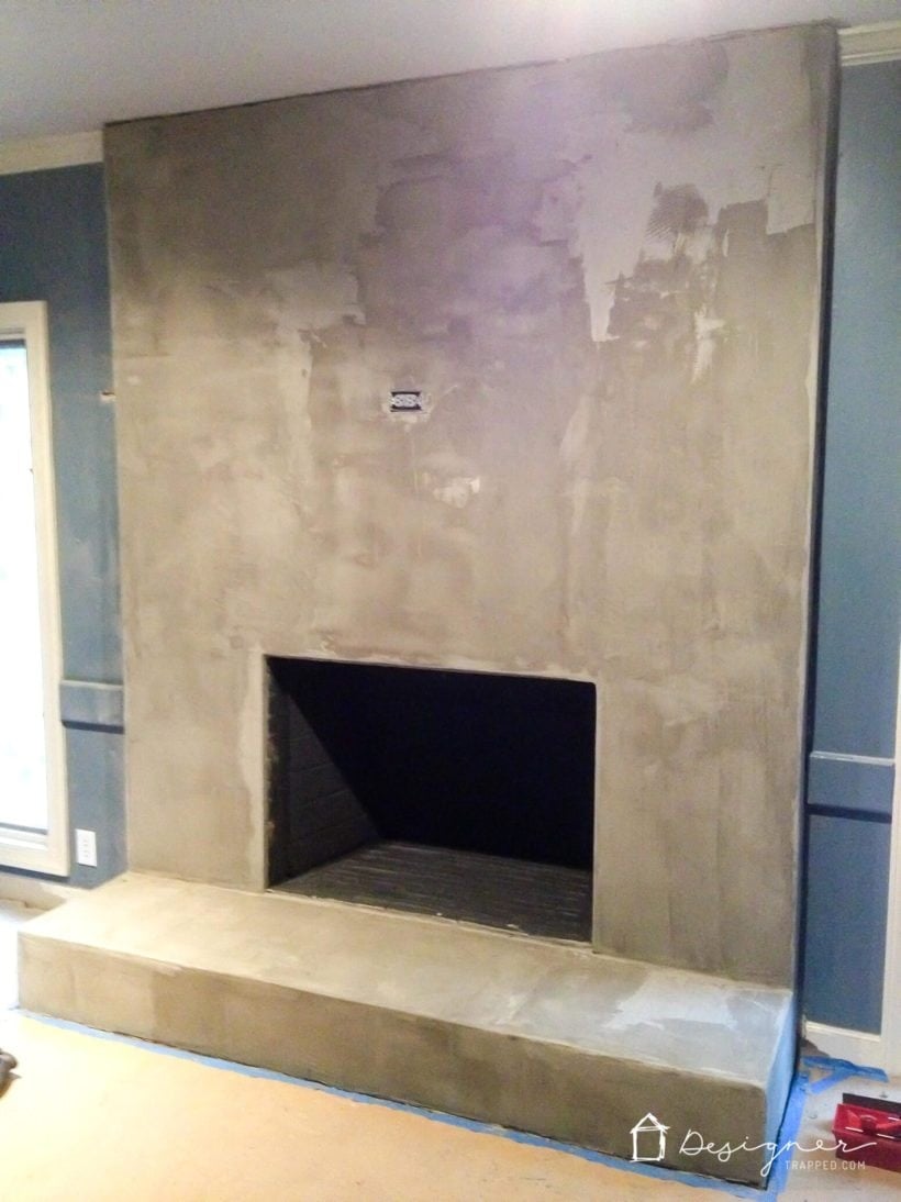 Diy Concrete Fireplace For Less Than 100 Designertred Concrete Fireplace