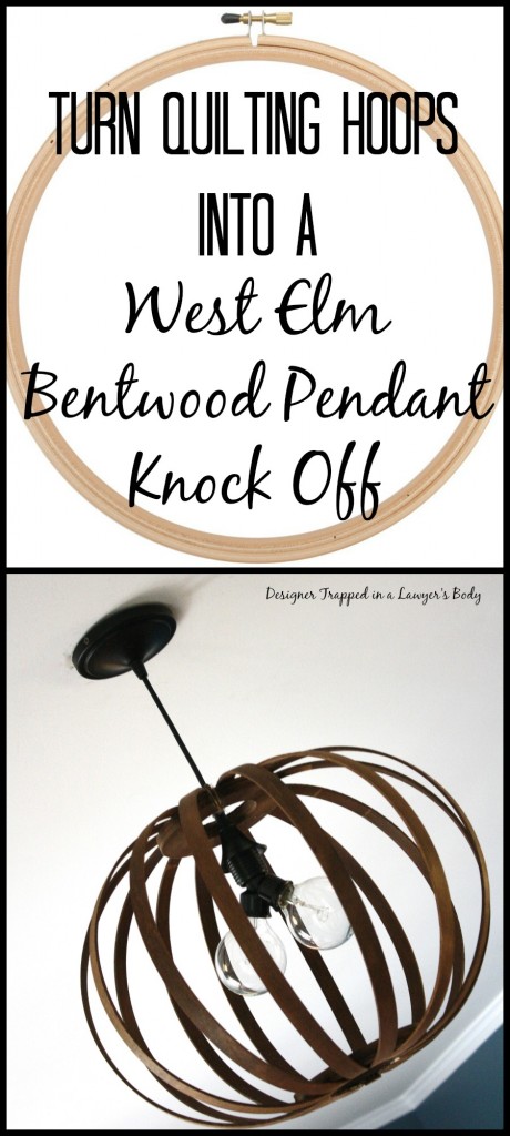 West Elm Knock Off Diy Bentwood Pendant Tutorial Designer Trapped Totally Genius Tutorial For Making A West Elm Bentwood Pendant Light Knock Off