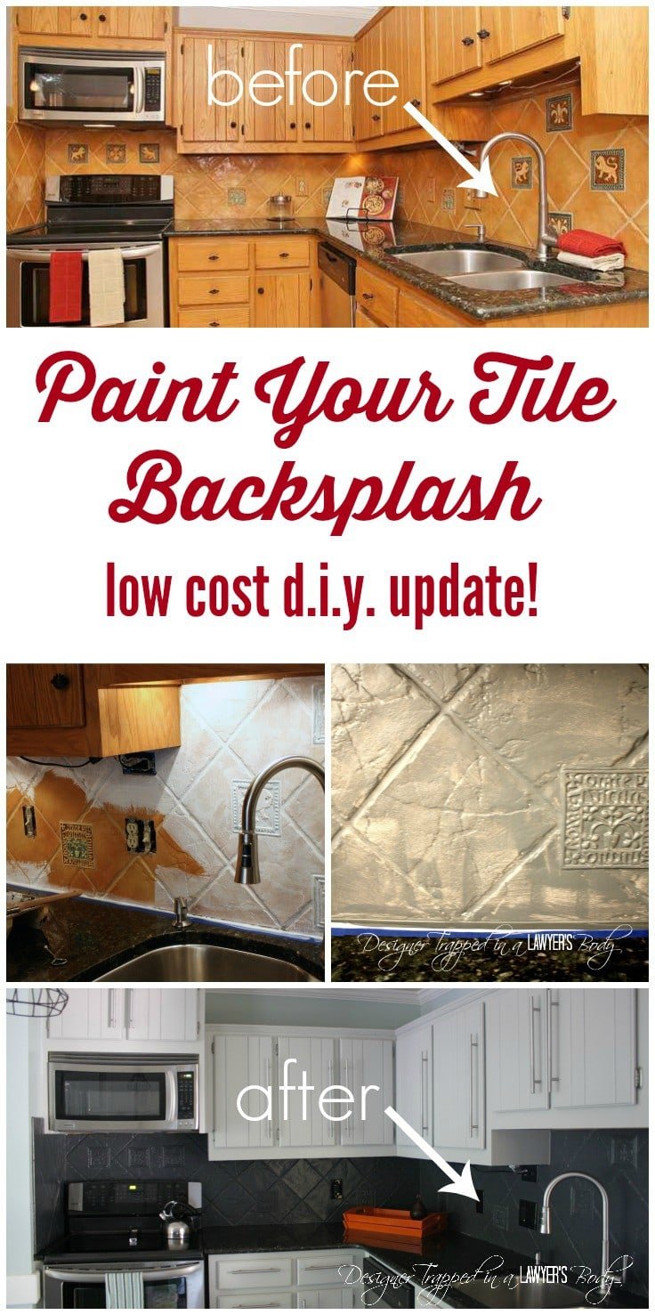 How To Paint A Tile Backsplash My Budget Solution Designer Trapped