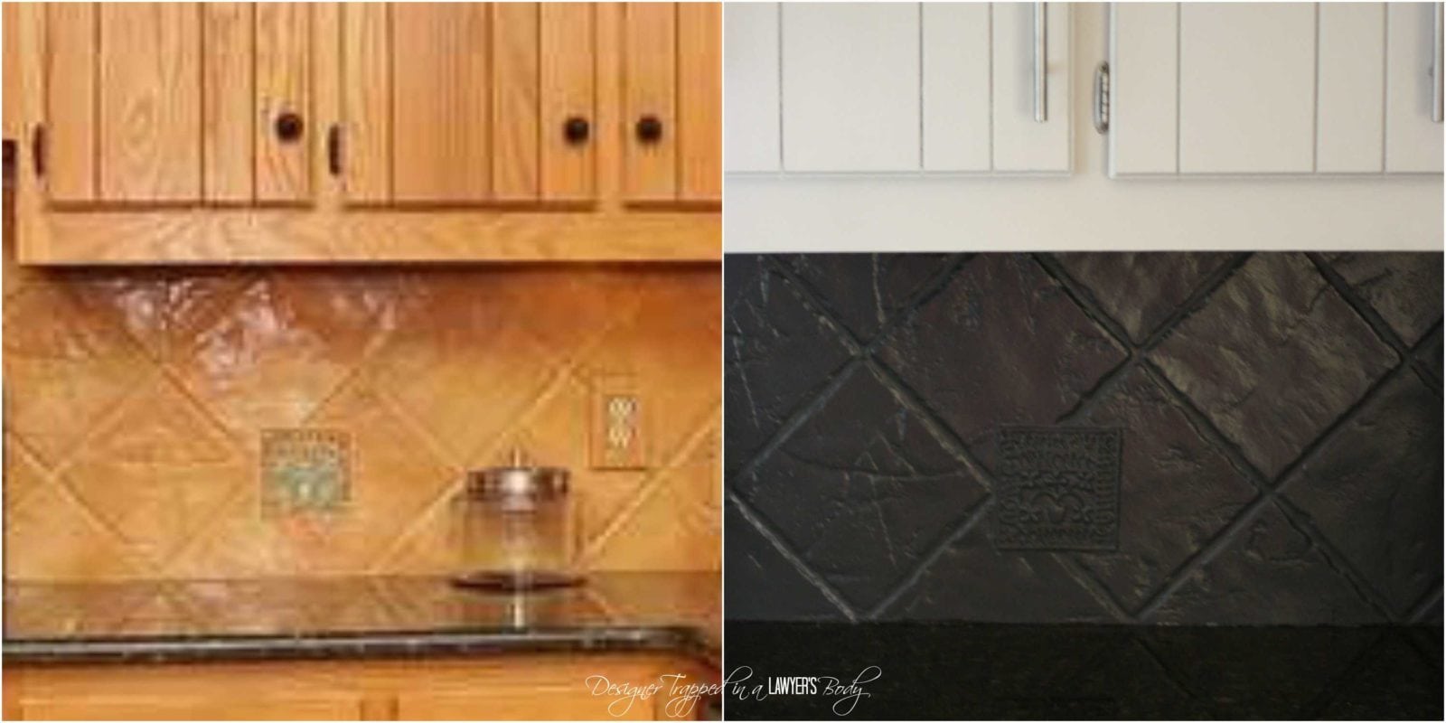 How To Paint A Tile Backsplash My Budget Solution Designer Trapped