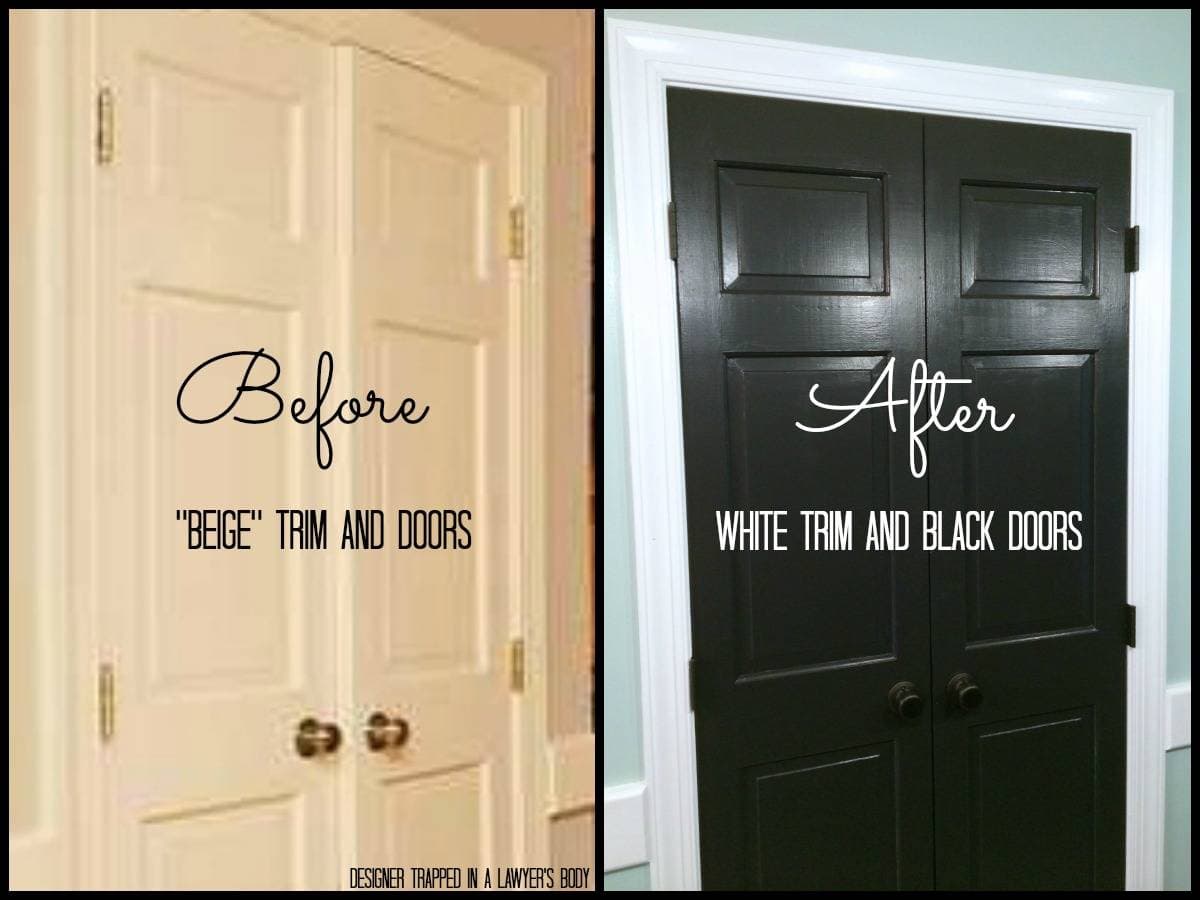 dark interior doors dark wood painted trim and doors can make huge impact full details by designer trapped in black doors white trim easy project big impact dark interior doors dark wood painted trim and doors can make huge impact full details by designer trapped in black doors white trim easy project big impact