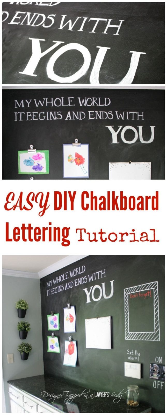 Easiest Diy Chalkboard Lettering Tutorial Ever Designertrapped Com Easiest Diy Chalkboard Lettering Tutorial Ever By Designer Trapped In A Lawyer S