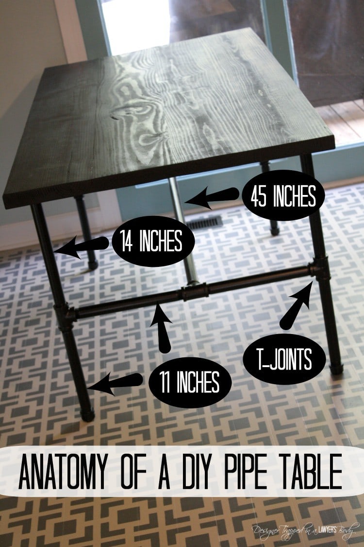 DIY Pipe Table Tutorial How We Saved $1,800 Designer ...