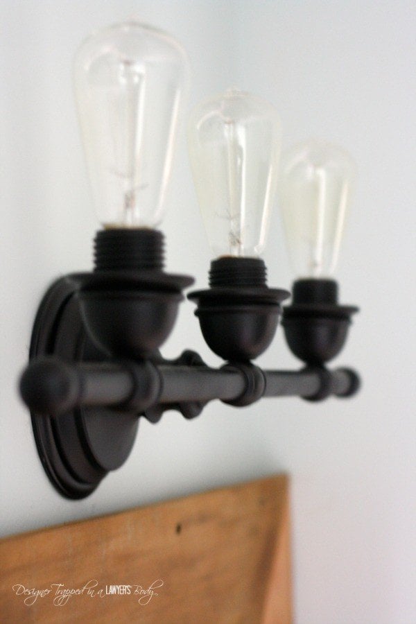 Bathroom Light Fixtures Diy new" industrial bathroom lighting for our powder room! | designer Bathroom Light Fixtures Diy new" industrial bathroom lighting for our powder room! | designer