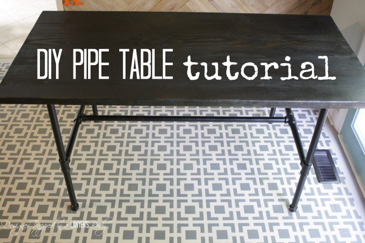 LOVE IT! DIY Pipe Table--full tutorial by Designer Trapped in a Lawyer's Body. #pipetable