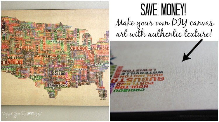 High Style, Low Cost DIY Canvas Art Tutorial Designer Trapped You can make DIY Canvas Art with this detailed tutorial! #diycanvas - High Style, Low Cost DIY Canvas Art Tutorial Designer Trapped