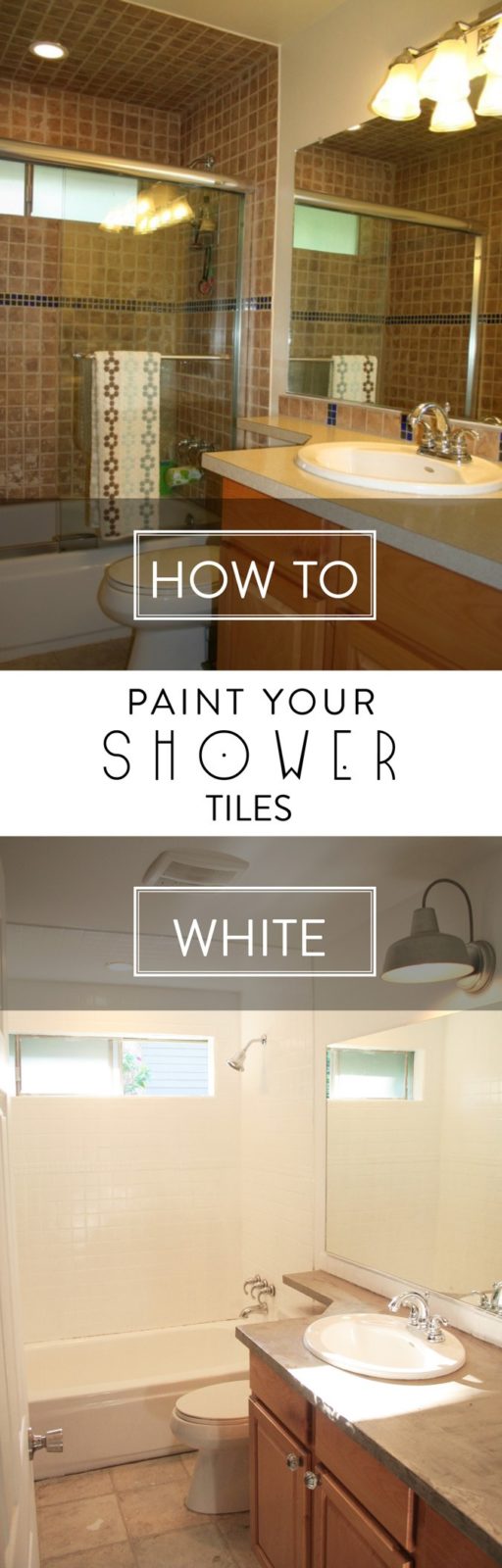 How To Paint Shower Tiles White A Budget Remodel Option Learn To Paint Shower Tiles Transform Your On A Budget
