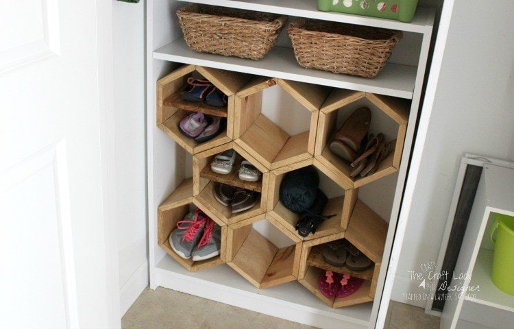 Hexagon DIY Shoe Rack | Designer Trapped in a Lawyer's Body