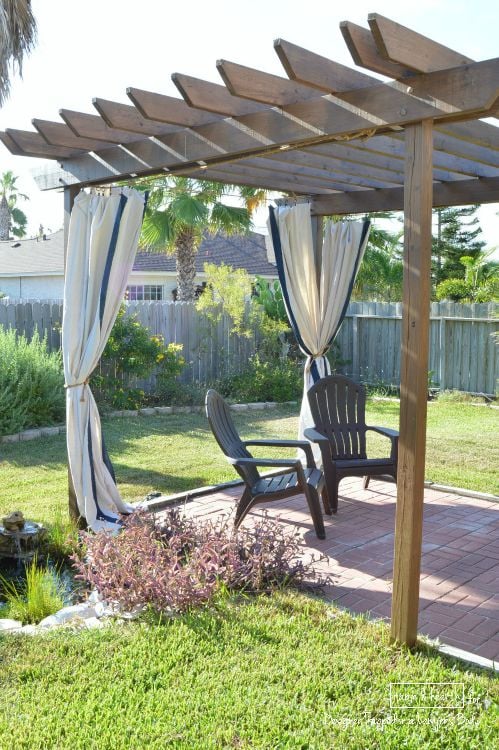 No Sew Outdoor Curtains Designer Trapped In A Lawyer S Make These Gorgeous Diy No Sew Outdoor Curtains Without Spending A Ton