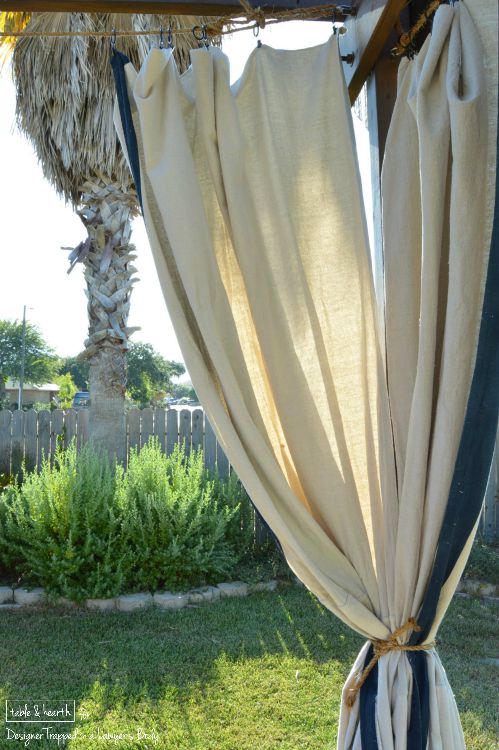 No Sew Outdoor Curtains Designer Trapped In A Lawyer S Make These Gorgeous Diy No Sew Outdoor Curtains Without Spending A Ton