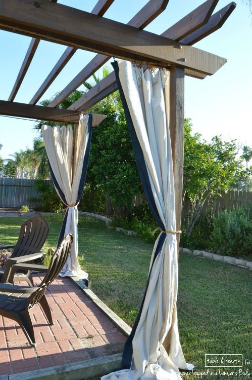 No Sew Outdoor Curtains Kaleidoscope Living Make These Gorgeous Diy No Sew Outdoor Curtains Without Spending A Ton