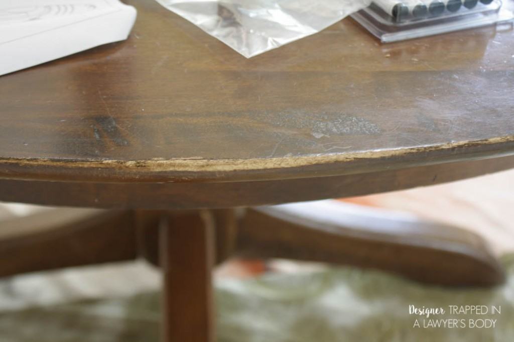 How to Refinish a Table {without sanding or stripping} Designer