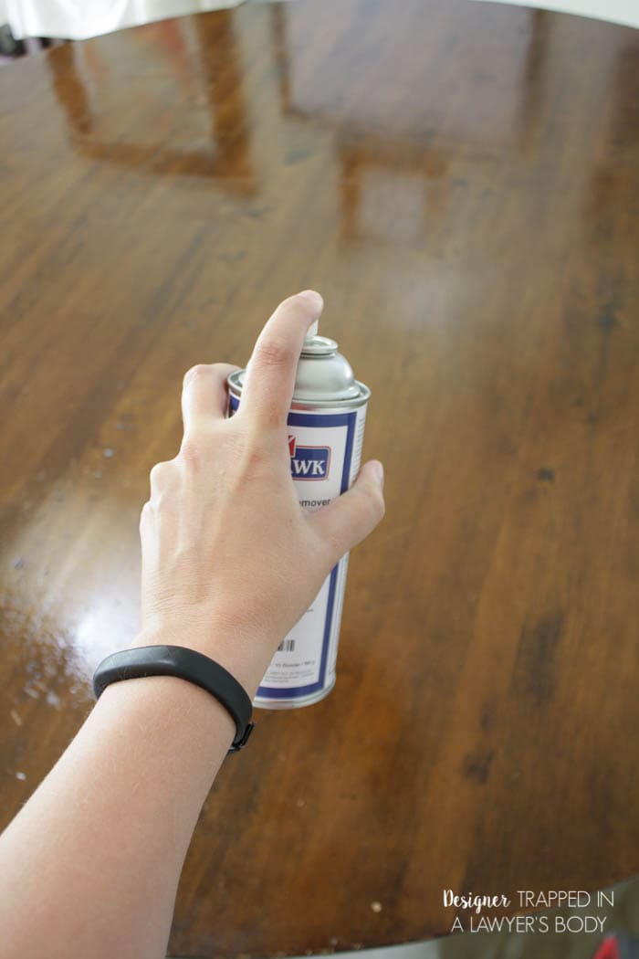 how to refinish a table without sanding & stripping