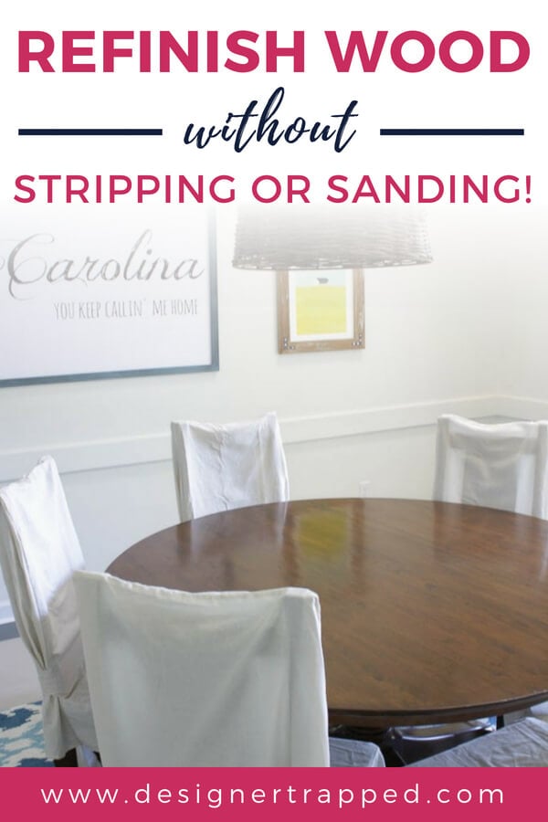 how to refinish a table without sanding & stripping