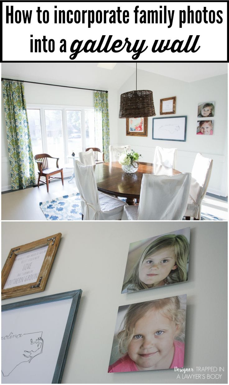 dining room gallery wall with metal photo prints designer trapped