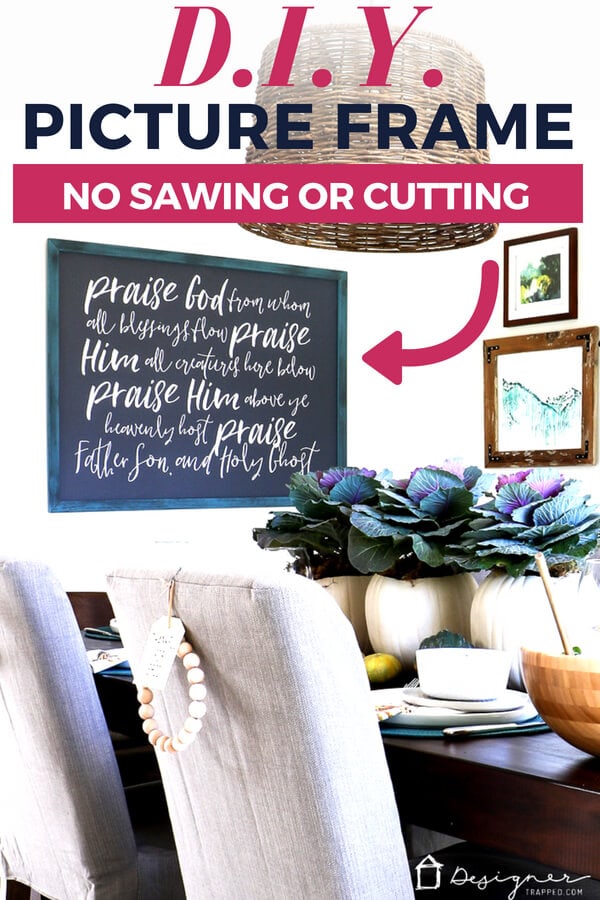 Diy Picture Frame No Sawing Or Cutting Required Designertrapped Com Diy Picture Frame Without Sawing Or Cutting