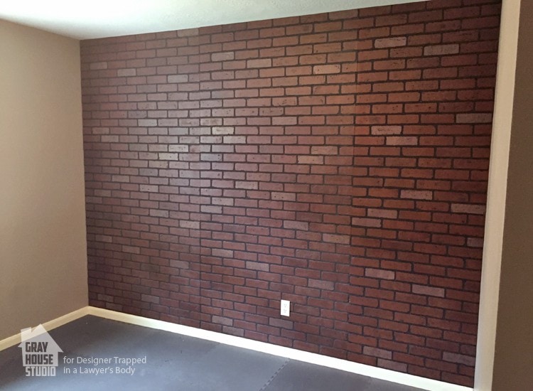 how to paint a faux brick wall easy diy project designer trapped