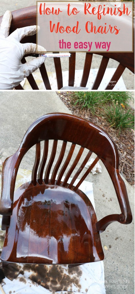 How to Refinish Wood Chairs the Easy Way! | Designertrapped.com