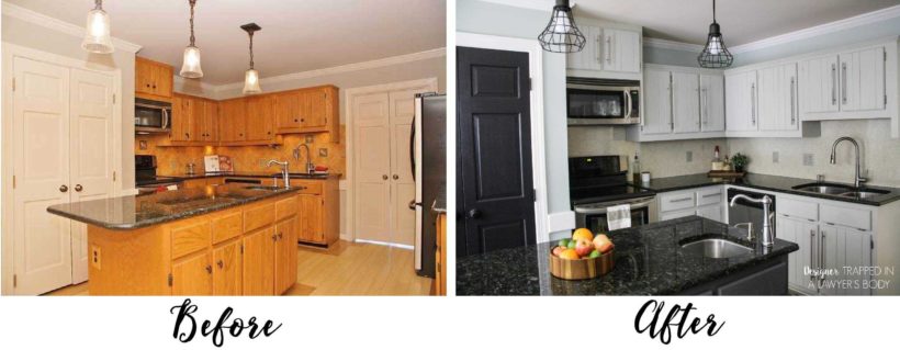 How To Paint A Tile Backsplash My Budget Solution Designer Tred Updated Kitchen With Paint Before And After