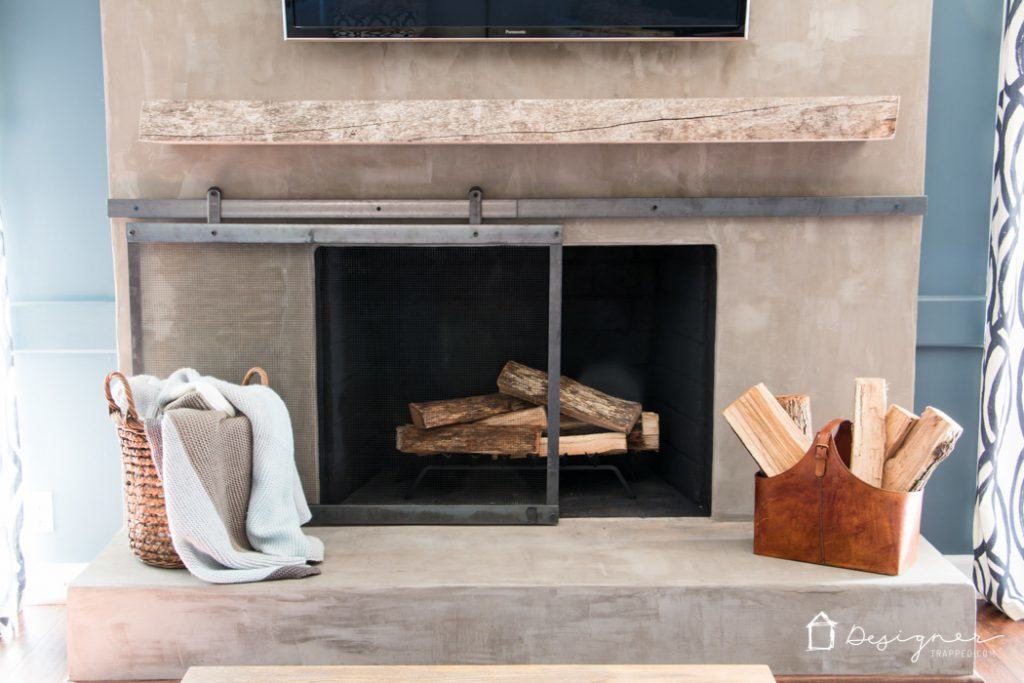 How To Make A Barn Door Style Fireplace Screen Designertrapped Com This Sliding Fireplace Screen Is Amazing Best Of All Blogger S Tutorial