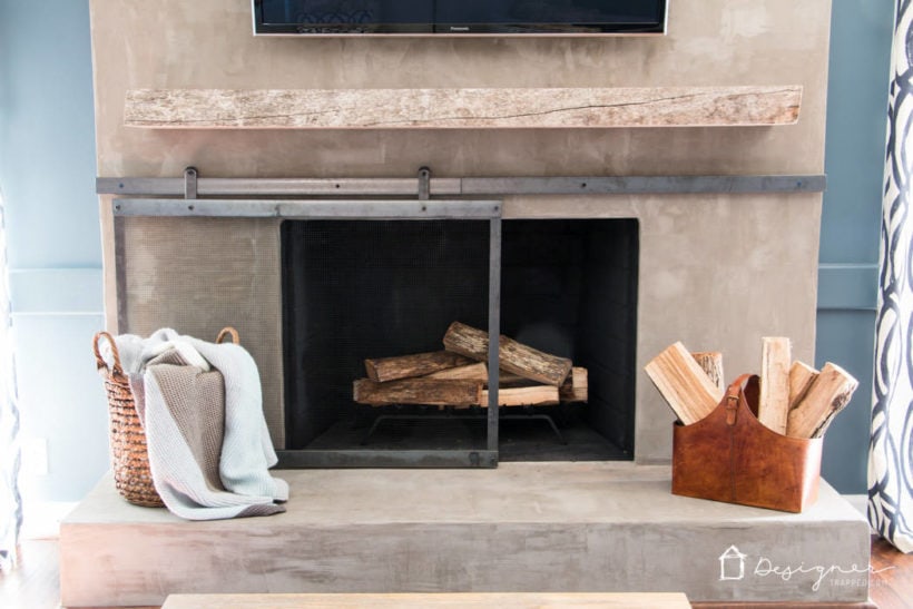 Diy Concrete Fireplace For Less Than 100 Designertred Concrete Fireplace