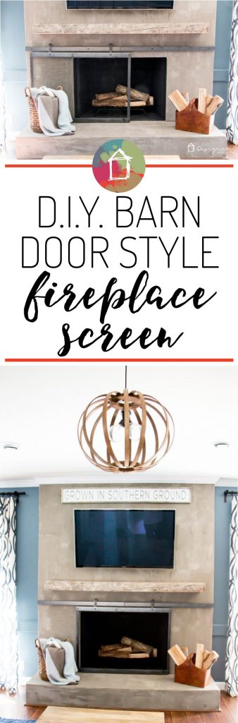 How To Make A Barn Door Style Fireplace Screen Designertrapped Com A Diy Sliding Fireplace Screen Love It