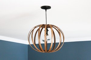 West Elm Knock Off ~ DIY Bentwood Pendant Tutorial