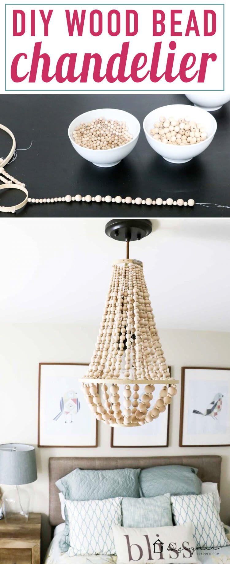 Diy Chandelier From Wood Beads Designer Trapped In A Lawyer S I Love This Diy Chandelier Made From Wood Beads It Looks Like