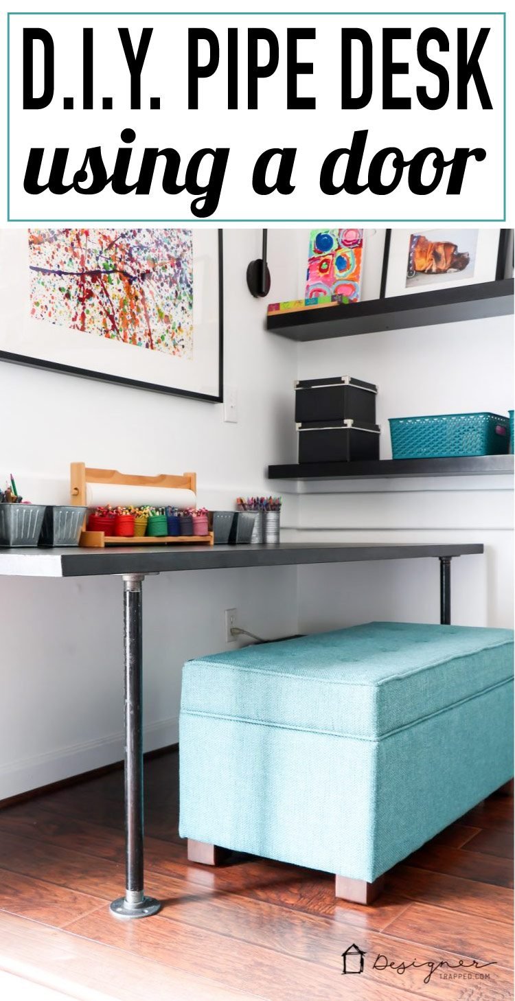 Diy Pipe Desk A K The Easiest Ever Designertrapped Com Best And Most Clever Diy Pipe Desk Tutorial I Have Seen Such An Affordable Way