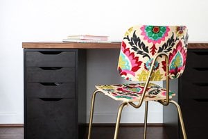 How to Decoupage Furniture With Fabric for an “Upholstered” Look!