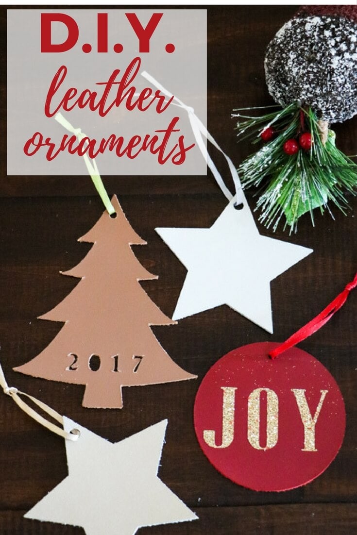 these handmade christmas ornaments from leather are so unique and add a modern touch to any christmas tree best of all you can cut leather quickly and - Handmade Christmas Ornaments these handmade christmas ornaments from leather are so unique and add a modern touch to any christmas tree best of all you can cut leather quickly and - Handmade Christmas Ornaments